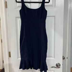 Vintage Alexander McQueen navy blue scoop neck dress sz IT40